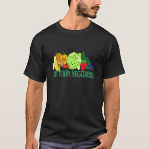 Essen Sie Ihre Gemüse Crew Gewichtheben Gym Streng T-Shirt