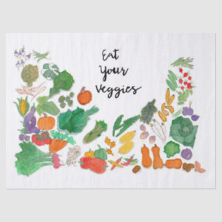 Essen Sie Ihre Veggies (die Gemüseillustration Seidenpapier