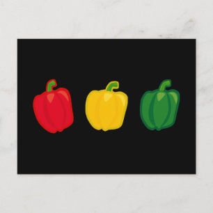 Essen Sie Ihre Veggies-Paprikaschoten Postkarte