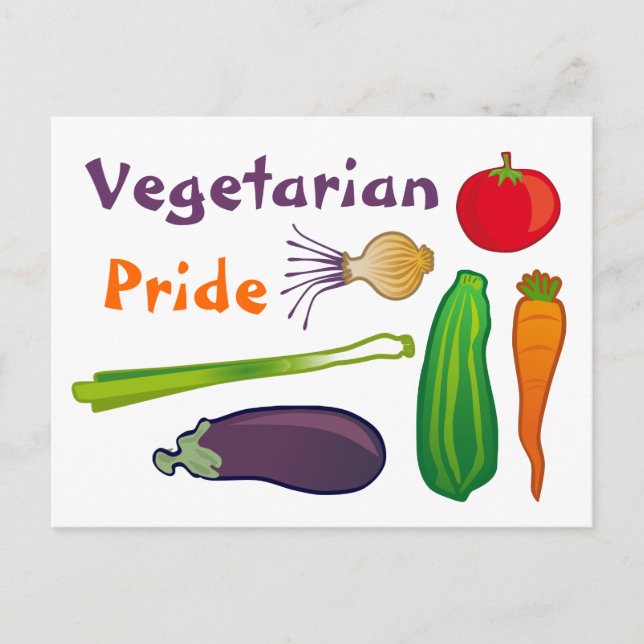 Essen Sie Ihre Veggies Vegetarian Prix Postkarte (Vorderseite)