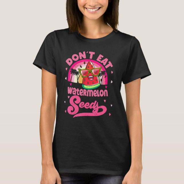Essen Sie kein Watermelon Samen Mutterschaft Somme T-Shirt (Vorderseite)