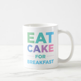 Essen Sie Kuchen für Frühstücks-Tasse Tasse