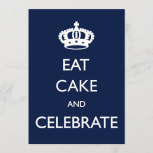 Essen Sie Kuchen und feiern Sie Geburtstag Einladung