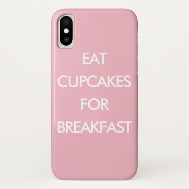 ESSEN SIE KUPCAKEN FÜR DAS FRÜHSTÜCK Pink iPhone C Case-Mate iPhone Hülle (Rückseite)