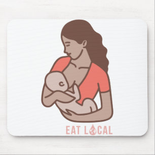 Essen Sie lokalen mittleren Haut-Ton-Entwurf Mousepad