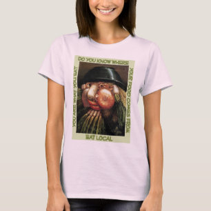 Essen Sie lokales Bio T-Shirt
