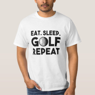 Essen Sie lustiges Golfspieler-Shirt der T-Shirt