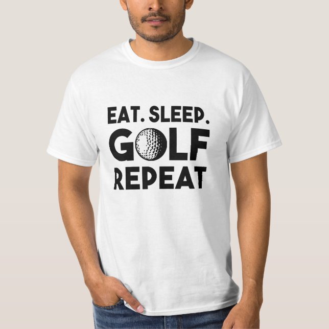 Essen Sie lustiges Golfspieler-Shirt der T-Shirt (Vorderseite)