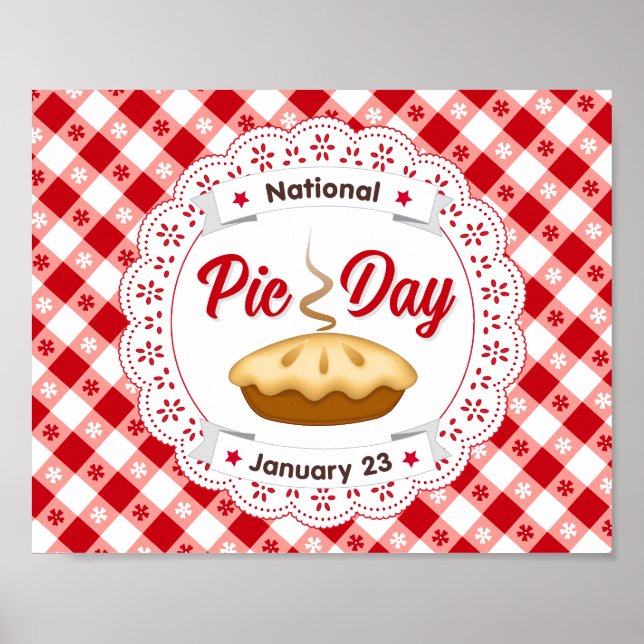 Essen Sie mehr Kuchen auf Pie Day Poster (Vorne)