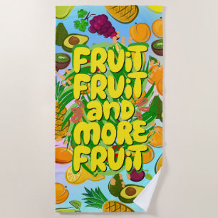 Essen Sie mehr Obst   Yoga für motivierend gesunde Strandtuch