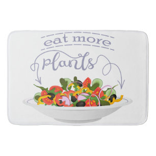 Essen Sie mehr Pflanze Frischsalat Motivation Buch Badematte