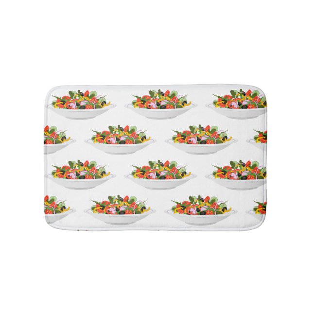 Essen Sie mehr Pflanze Frischsalat Motivation Buch Badematte (Vorderseite)