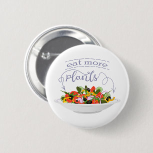 Essen Sie mehr Pflanze Frischsalat Motivation Buch Button