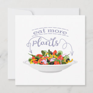 Essen Sie mehr Pflanze Frischsalat Motivation Buch Einladung