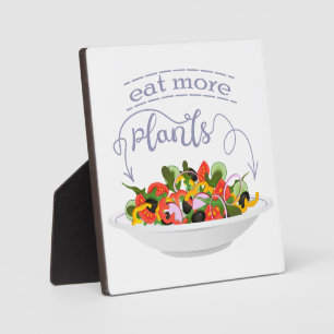 Essen Sie mehr Pflanze Frischsalat Motivation Buch Fotoplatte