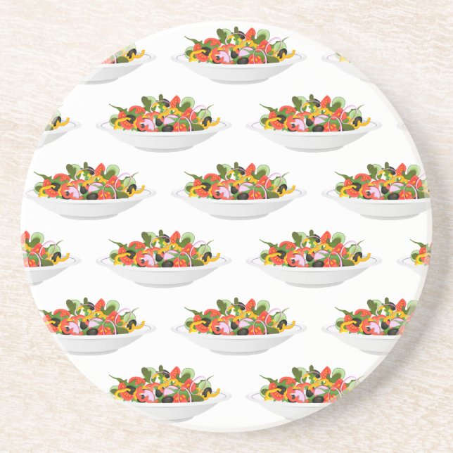 Essen Sie mehr Pflanze Frischsalat Motivation Buch Getränkeuntersetzer (Vorne)