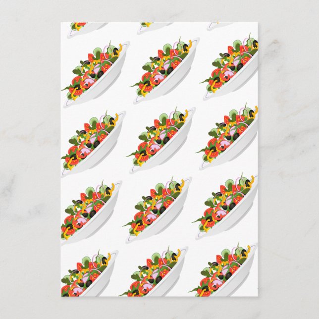 Essen Sie mehr Pflanze Frischsalat Motivation Buch Hinweiskarte (Vorderseite)