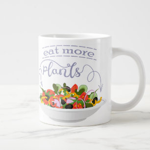 Essen Sie mehr Pflanze Frischsalat Motivation Buch Jumbo-Tasse