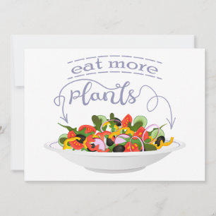 Essen Sie mehr Pflanze Frischsalat Motivation Buch Karte