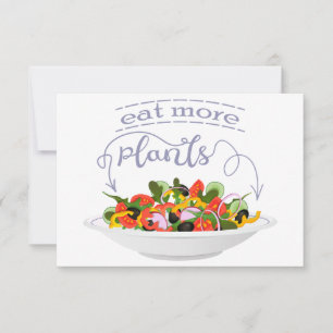 Essen Sie mehr Pflanze Frischsalat Motivation Buch Karte