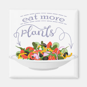 Essen Sie mehr Pflanze Frischsalat Motivation Buch Magnet