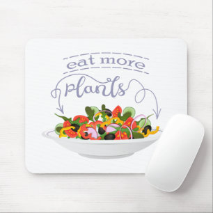 Essen Sie mehr Pflanze Frischsalat Motivation Buch Mousepad