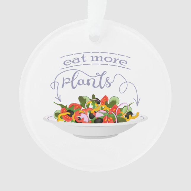 Essen Sie mehr Pflanze Frischsalat Motivation Buch Ornament (Vorderseite)