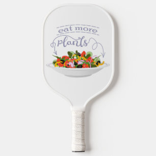 Essen Sie mehr Pflanze Frischsalat Motivation Buch Pickleball Schläger