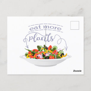Essen Sie mehr Pflanze Frischsalat Motivation Buch Postkarte