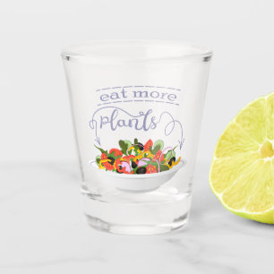Essen Sie mehr Pflanze Frischsalat Motivation Buch Schnapsglas