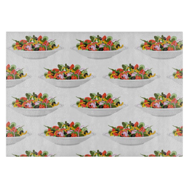 Essen Sie mehr Pflanze Frischsalat Motivation Buch Schneidebrett (Vorderseite)