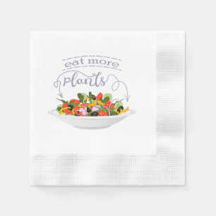 Essen Sie mehr Pflanze Frischsalat Motivation Buch Serviette