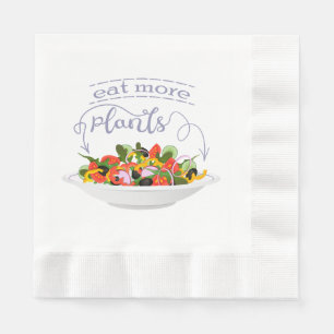 Essen Sie mehr Pflanze Frischsalat Motivation Buch Serviette