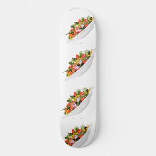 Essen Sie mehr Pflanze Frischsalat Motivation Buch Skateboard