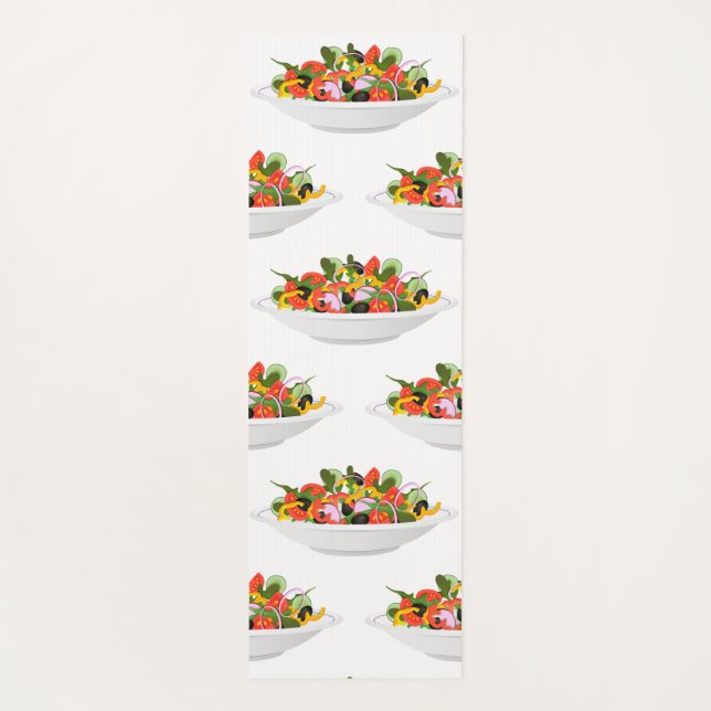Essen Sie mehr Pflanze Frischsalat Motivation Buch Yogamatte (Rückseite)