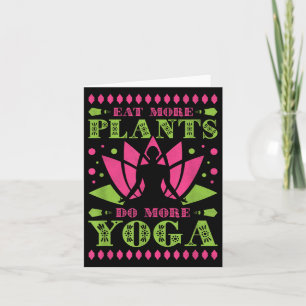 Essen Sie mehr Pflanze mehr Yoga, Vegan Karte