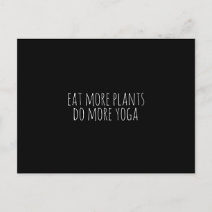 Essen Sie mehr Pflanze tun mehr Yoga-vegan-vegetar Postkarte