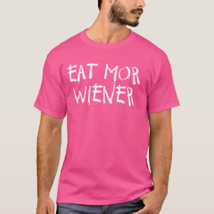 Essen Sie mehr Weiner Funny Hotdog Lover Retro Sty T-Shirt