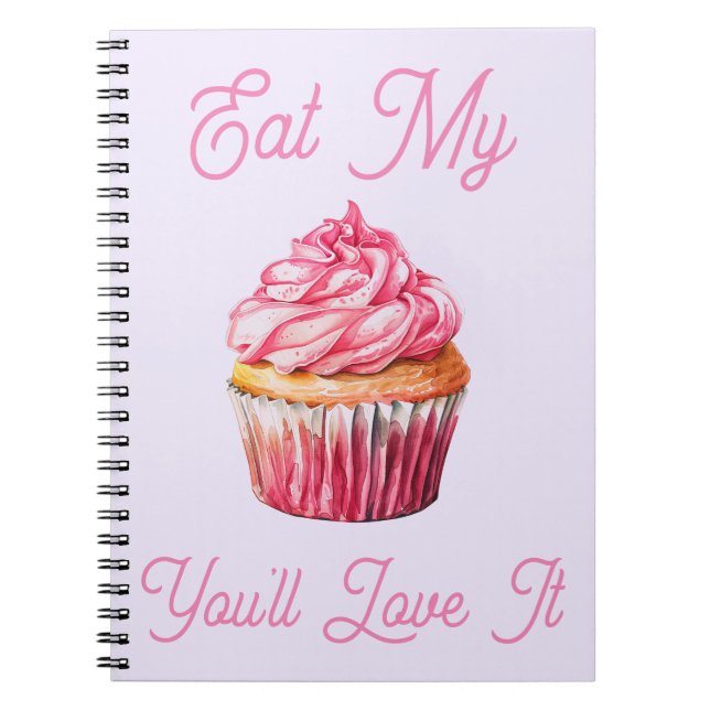 Essen Sie mein Muffin-Notebook Notizblock (Vorderseite)