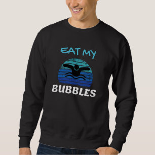 Essen Sie meine Bläschen Kind Spaß schwimmen Sch Sweatshirt