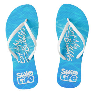 "Essen Sie meine Blasen" Coole Schwimmbadfarbe Sch Flip Flops
