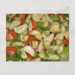 Essen Sie meine Salat-Postkarte Postkarte