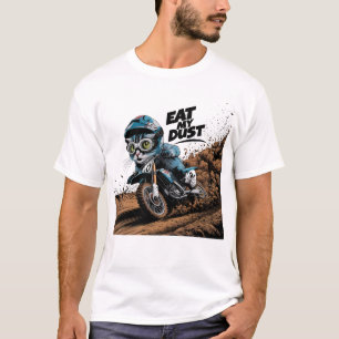 Essen Sie meine Staub Funny Motor Cross Cat Ride T-Shirt