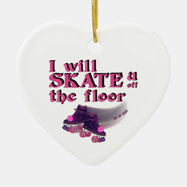 Essen Sie meinen Staub - Roller Skaten Spaß Keramikornament (Vorne)
