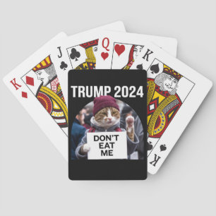 Essen Sie mir keine Katzen für Trump 2024 Spielkarten