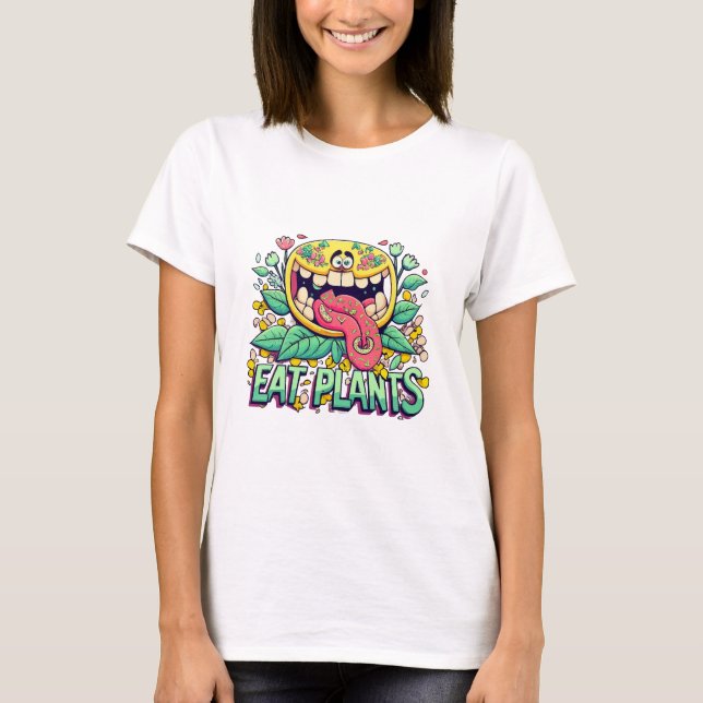 Essen Sie Pflanze T-Shirt (Vorderseite)