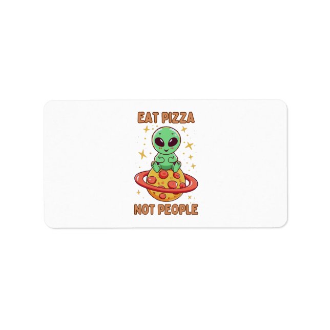 Essen Sie Pizza nicht Leute Adressaufkleber (Vorne)