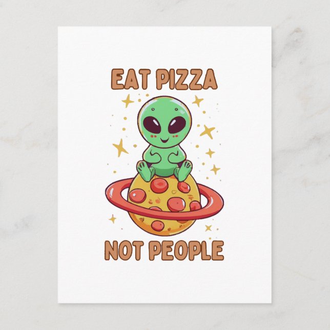 Essen Sie Pizza nicht Leute Begleitkarte (Rückseite)
