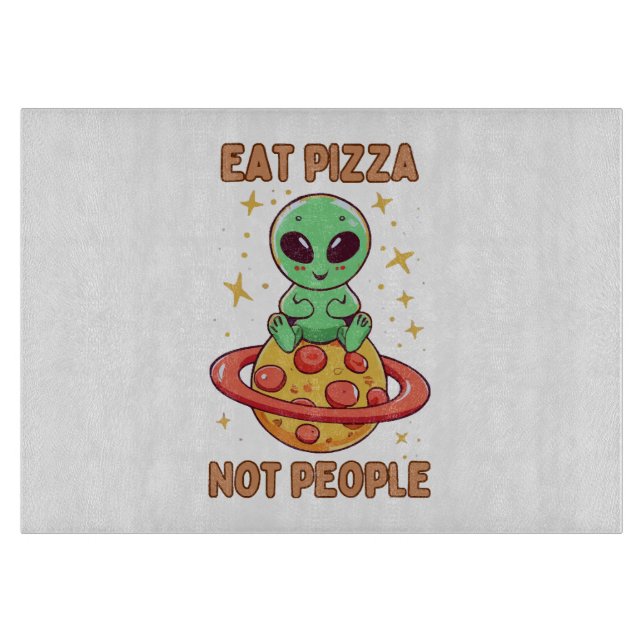 Essen Sie Pizza nicht Leute Schneidebrett (Vorderseite)