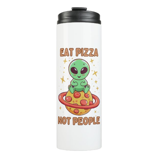 Essen Sie Pizza nicht Leute Thermosbecher (Vorderseite)